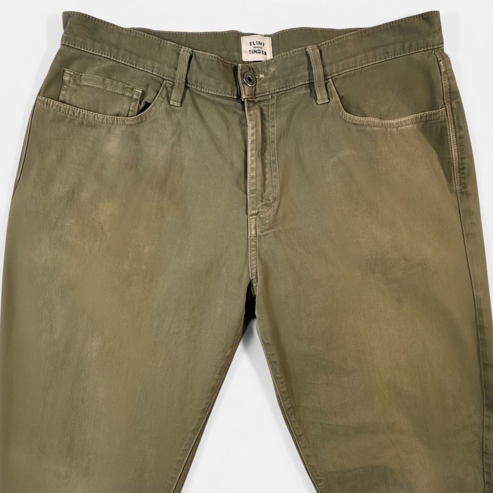Flint and Tinder Straight Fit Twill‎ Pants Mens 33x32 Performance Olive Green